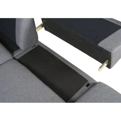 Soffa grå med öppet avslut 244 cm