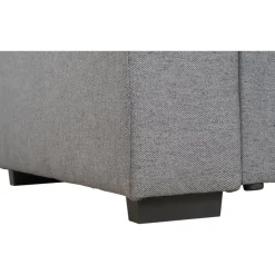 Soffa grå med öppet avslut 244 cm + Textilrengöring för möbler