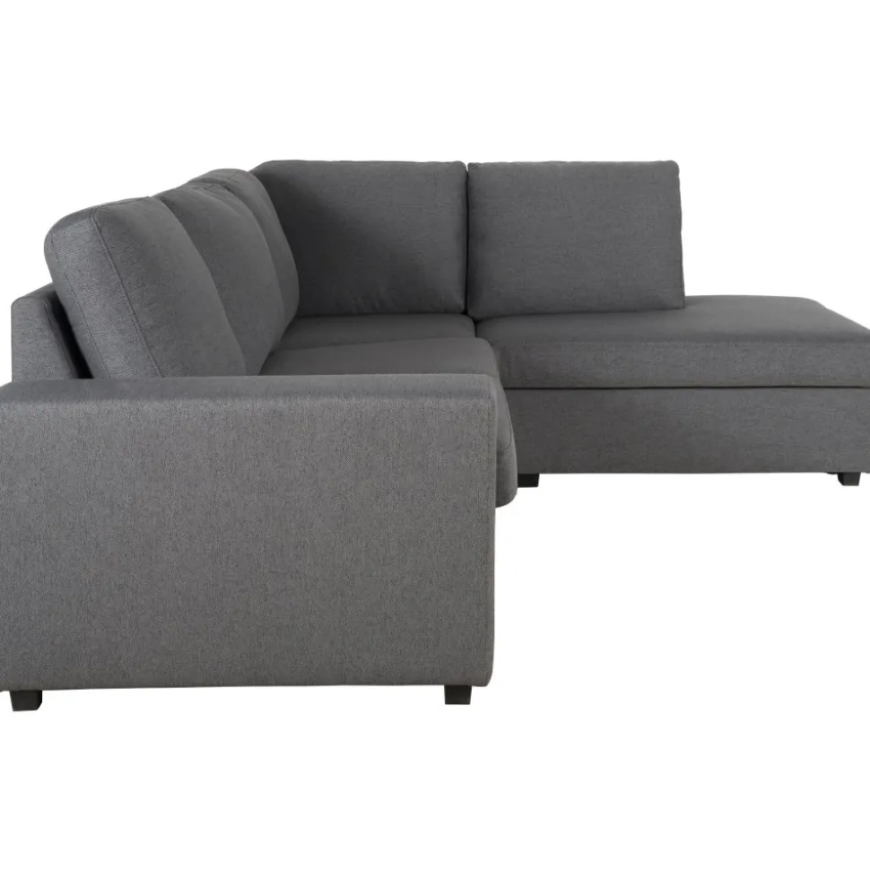 Soffa grå med öppet avslut 244 cm + Textilrengöring för möbler