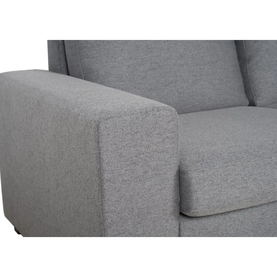 Soffa grå med öppet avslut 244 cm + Fläckborttagare för möbler