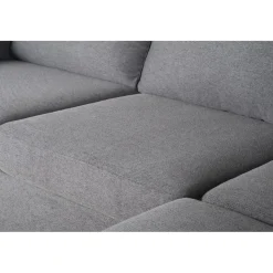 Soffa grå med öppet avslut 244 cm + Fläckborttagare för möbler