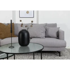 Soffa grå 4-sits 255 cm Hedlunda + Textilrengöring för möbler