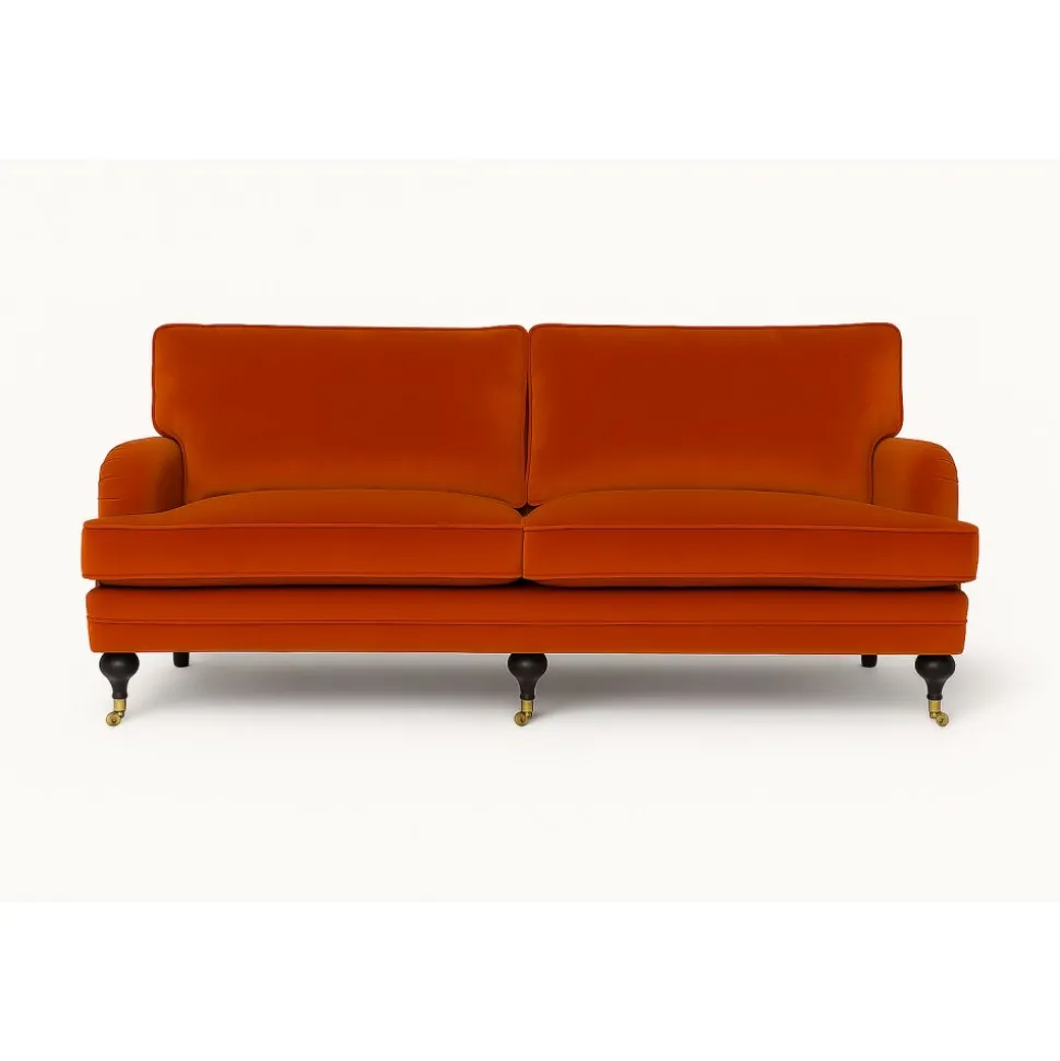 Soffa Howard London Premium 225 cm - Orange sammet
