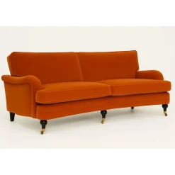 Soffa Howard London Premium 225 cm - Orange sammet