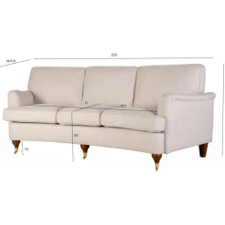 Soffa howard 3-sits Beige - Watford + Fläckborttagare för möbler