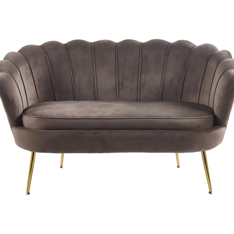 Soffa i brun sammet 133 cm - Kingsley