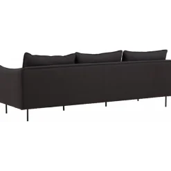 Soffa i svart microfiber 234,5 cm