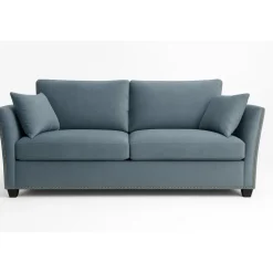 Soffa Liberty 2,5-sits med nitar - Blågrön