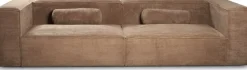 Soffa Madison XL 300 cm - Ljusbrun bredrandig manchester