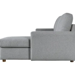 Soffa med förvaring grå 214 cm bred