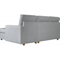 Soffa med förvaring grå 214 cm bred