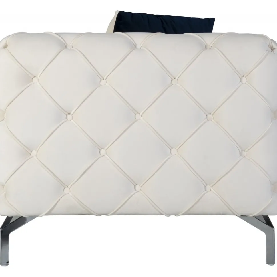 Soffa med knappar beige sammet 200 cm + Textilrengöring för möbler