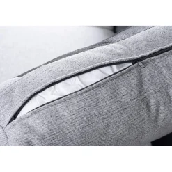 Soffa med vändbar divan grå 283 cm