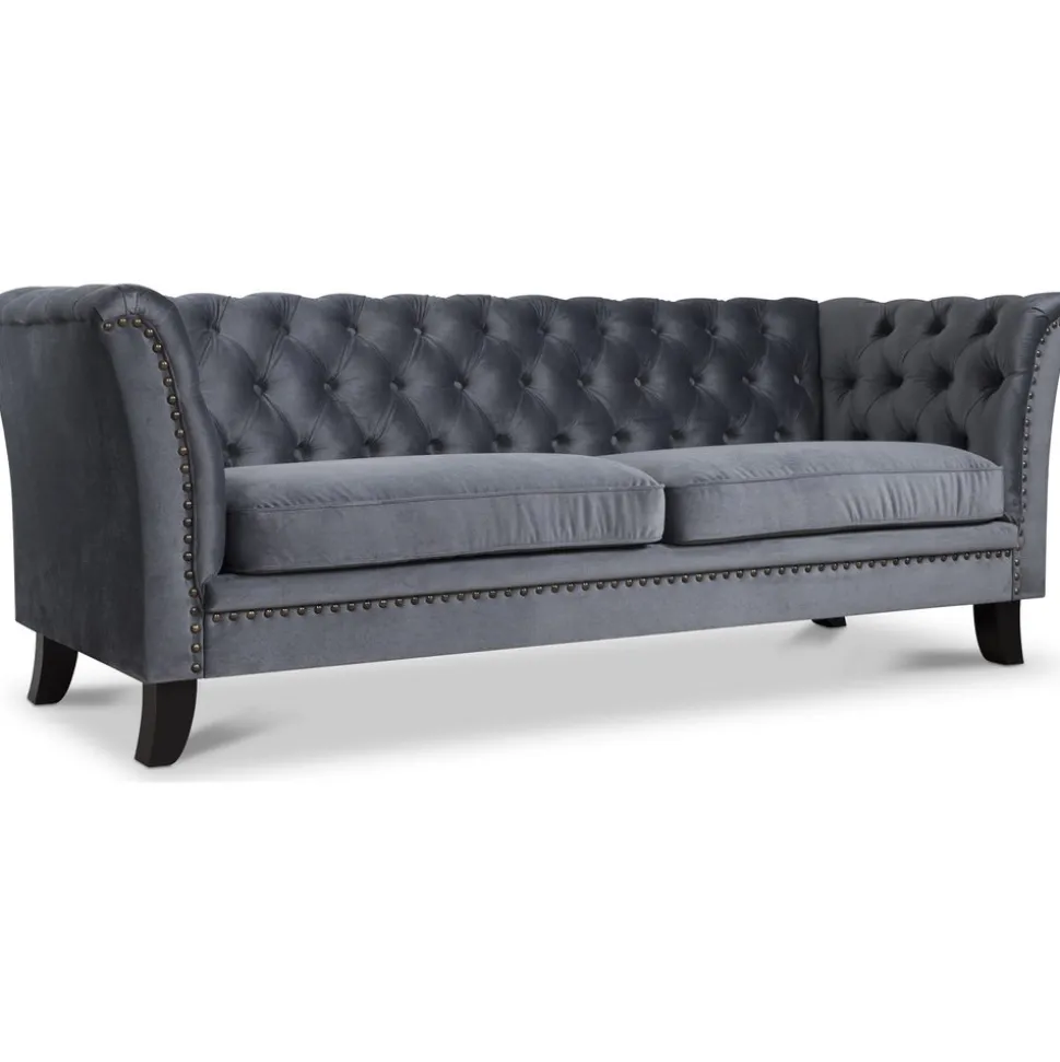 Soffa Milton Chesterfield - 212 cm + Fläckborttagare för möbler
