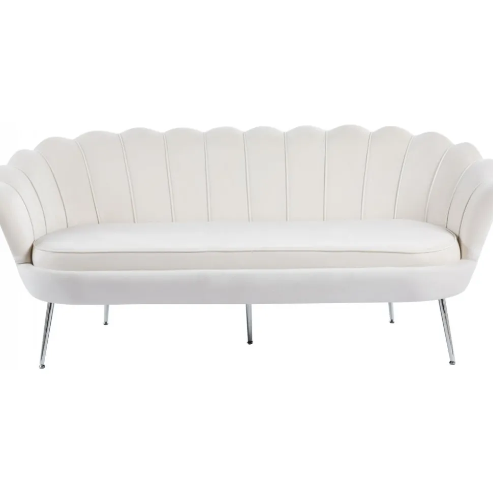 Soffa offwhite 3-sits - 180 cm - Kingsley + Textilrengöring för möbler
