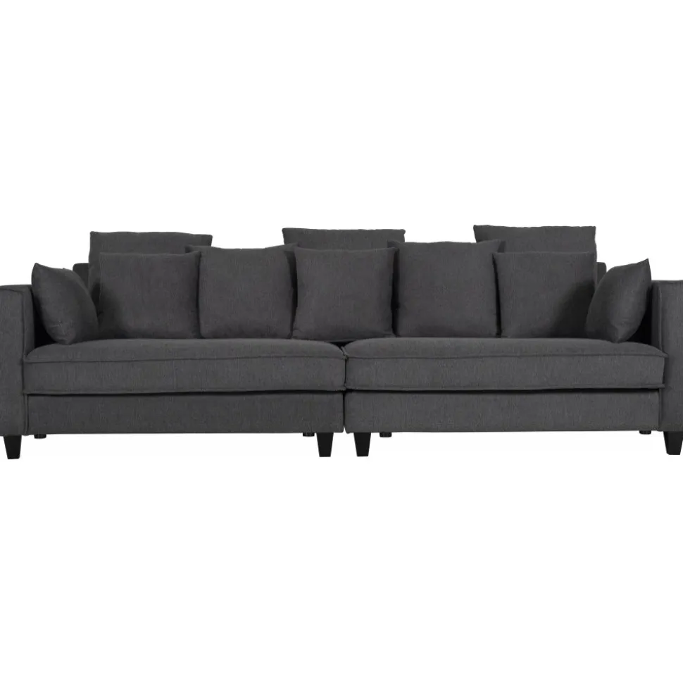 Soffa 4-sits 270 cm antracit tyg - Brandy + Textilrengöring för möbler