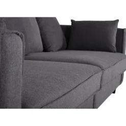 Soffa 4-sits 270 cm antracit tyg - Brandy + Fläckborttagare för möbler