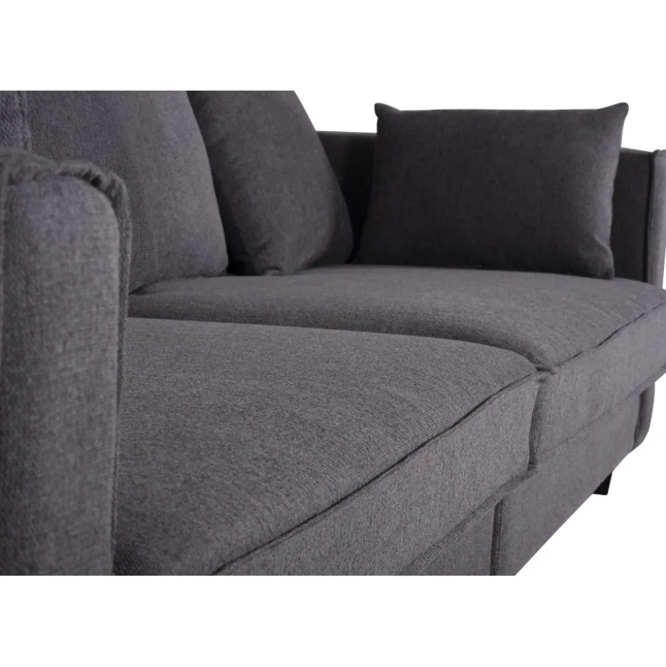 Soffa 4-sits 270 cm antracit tyg - Brandy + Fläckborttagare för möbler