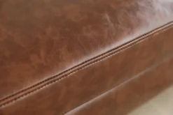 Soffa 3-sits brun vintage PU 198 cm - Heritage + Fläckborttagare för möbler