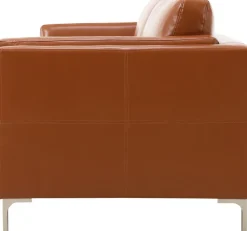 Soffa 3-sits brunt konstläder 200 cm + Fläckborttagare för möbler