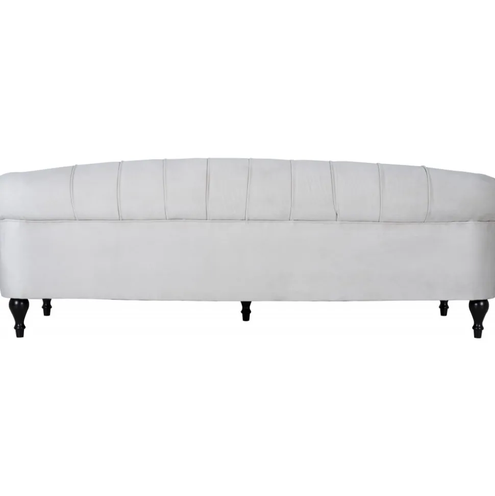 Soffa 3-sits chesterfield beige sammet