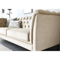 Soffa 3-sits Chesterfield beige - Milton