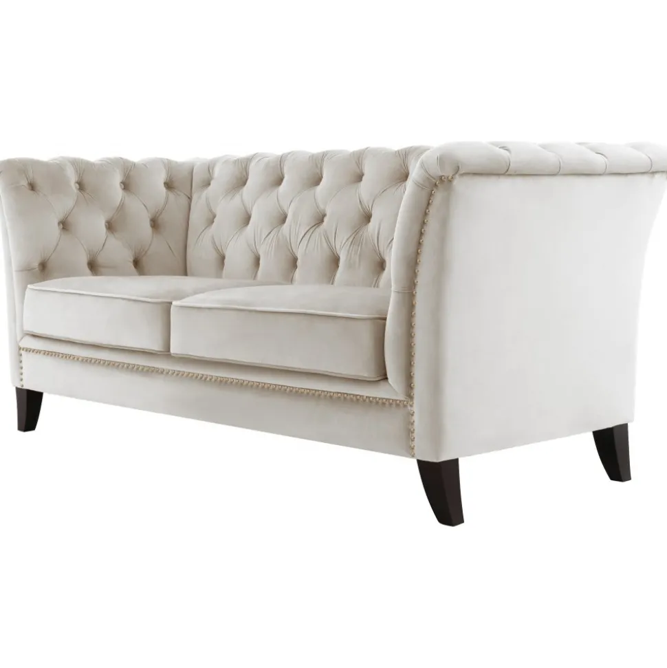 Soffa 2-sits chesterfield beige - Milton + Möbeltassar