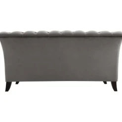 Soffa 2-sits chesterfield grå - Henry + Textilrengöring för möbler