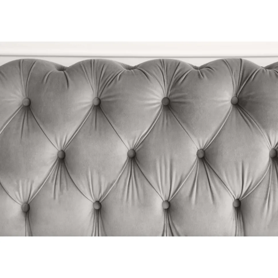 Soffa 2-sits chesterfield grå - Henry + Textilrengöring för möbler