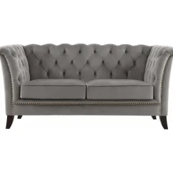 Soffa 2-sits chesterfield grå - Henry