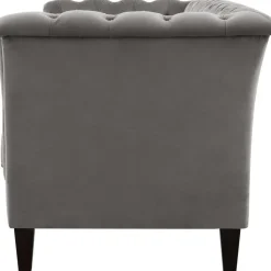 Soffa 2-sits chesterfield grå - Henry + Fläckborttagare för möbler