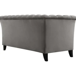 Soffa 2-sits chesterfield grå - Henry + Fläckborttagare för möbler