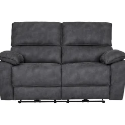 Soffa 2-sits elektrisk ställbar recliner - Grå + Textilrengöring för möbler