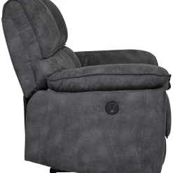 Soffa 2-sits elektrisk ställbar recliner - Grå + Textilrengöring för möbler