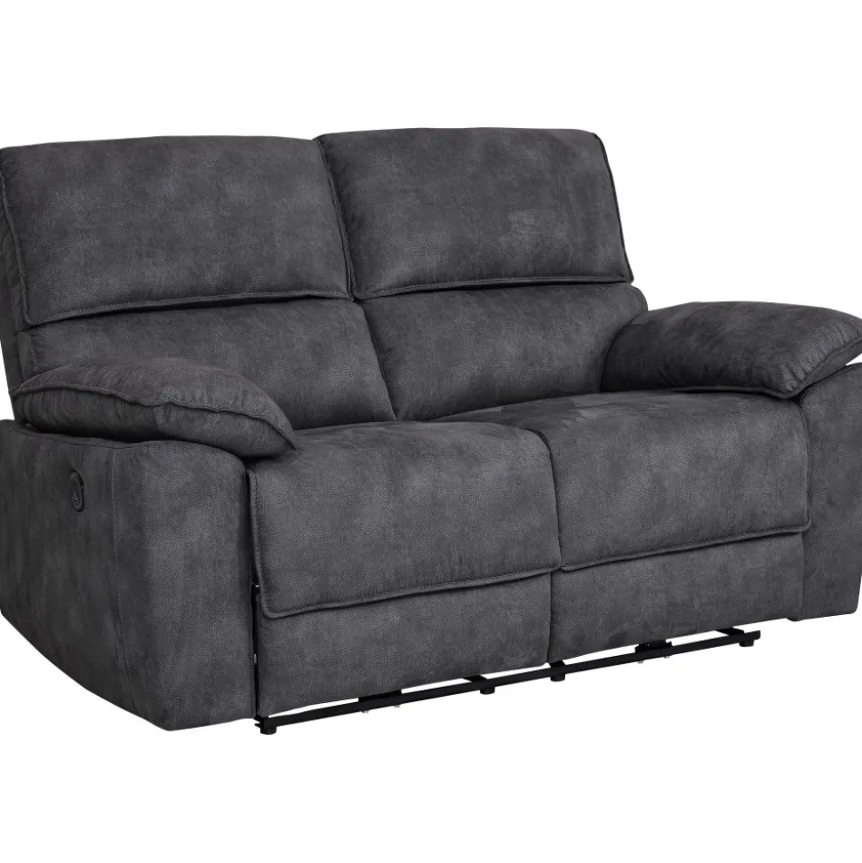 Soffa 2-sits elektrisk ställbar recliner - Grå