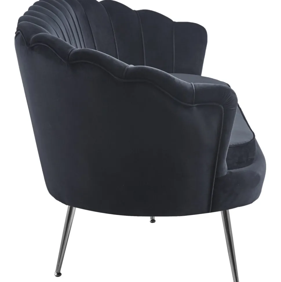 Soffa 3-sits i svart sammet - Kingsley + Möbeltassar