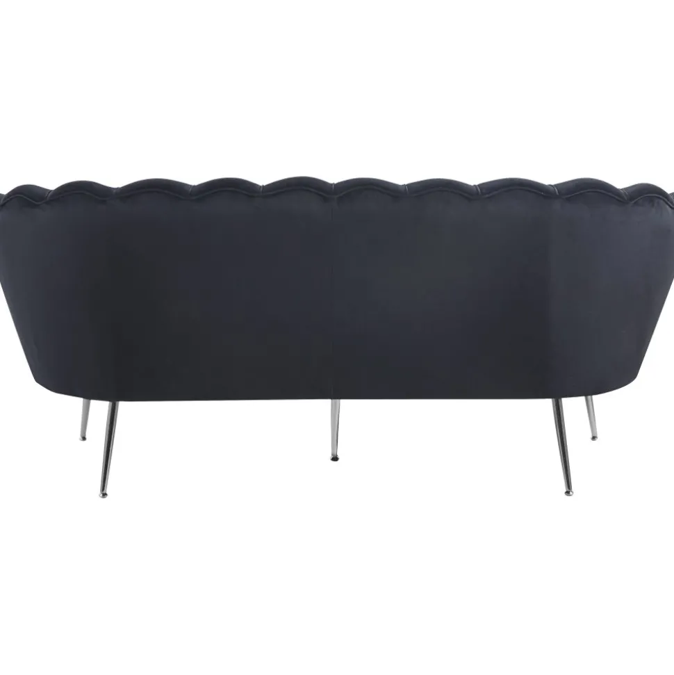Soffa 3-sits i svart sammet - Kingsley + Möbeltassar
