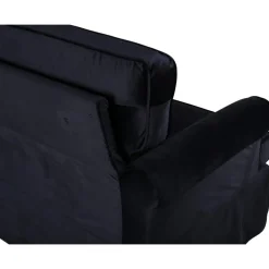 Soffa 2-sits med kjol - Svart sammet - 191 cm bred