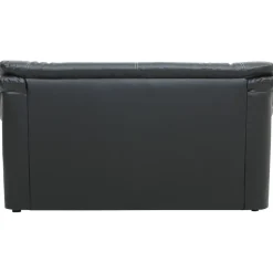 Soffa 2-sits svart konstläder - Dominic + Fläckborttagare för möbler