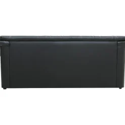 Soffa 3-sits svart konstläder - Dominic