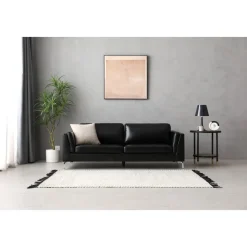 Soffa 3-sits svart PU - Cansas