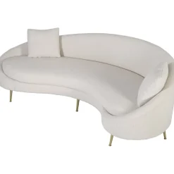 Soffa svängd 255 cm beige