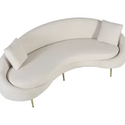 Soffa svängd 255 cm beige