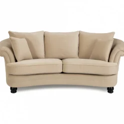 Soffa svängd 235 cm beige klädsel - Gustaf