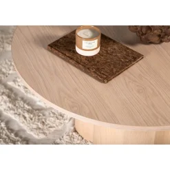 Soffbord Ø80 cm whitewash - Olivia