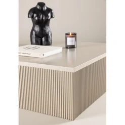 Soffbord beige 90x90 cm - Lennox