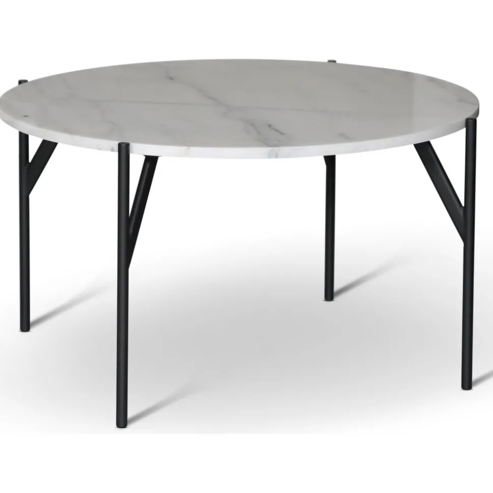 Soffbord ljus stenskiva 85 cm