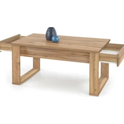 Soffbord med förvaringslådor 110x60 cm ek + Möbeltassar