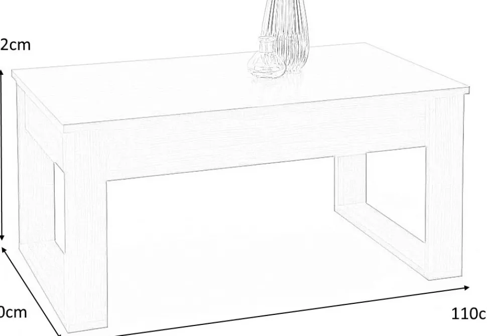 Soffbord med lådor valnöt 110x60 cm