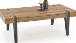 Soffbord med lådor Valnöt/svart - Nevil + Möbeltassar